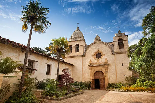 "The Carmel Mission Basilica, the mission of San Carlos Borromeo, founded in 1770 by Junipero Serra, Carmel-by-the-Sea, California USA"