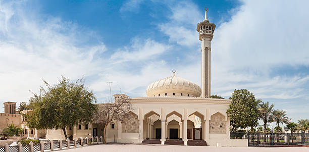 istock Mosque and minaret panorama Dubai UAE 185232301