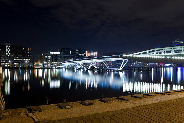 istock The Jan Schaeferbrug illuminated at night, Amsterdam, The Netherlands 185232503