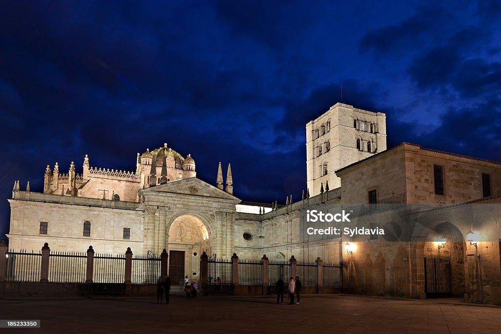 Espanhol edifício. Zamora - Foto de stock de Antigo royalty-free