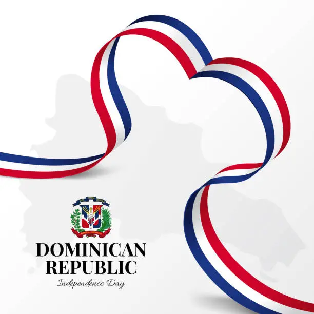 Vector illustration of Independence Day in Dominican Republic.