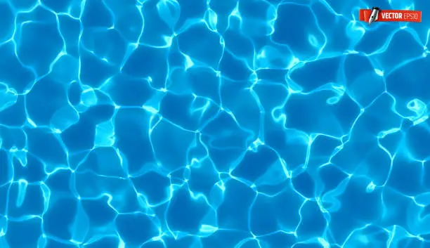 Vector illustration of Vector realistic water surface