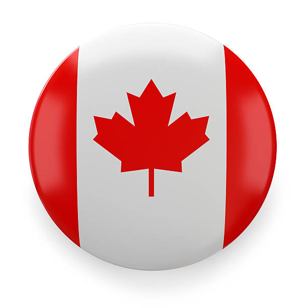 crachá-canadá - canadian flag fotos imagens e fotografias de stock