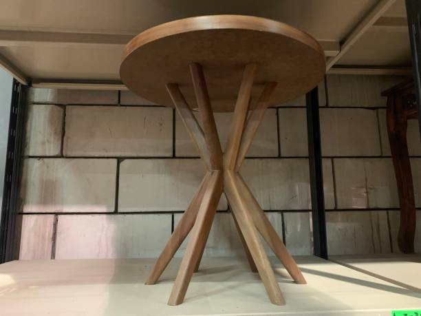 istock The antique wooden stool view on the rack 1852342589