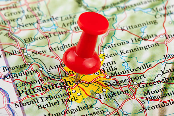 Karte von Pittsburgh, Pennsylvania, USA – Foto