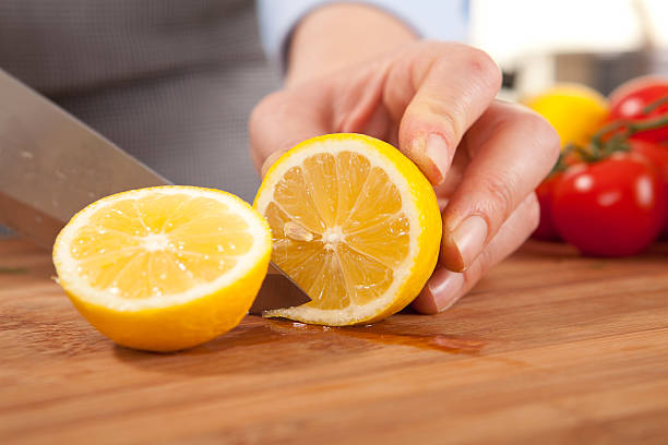 limão - lemon food preparation portion imagens e fotografias de stock