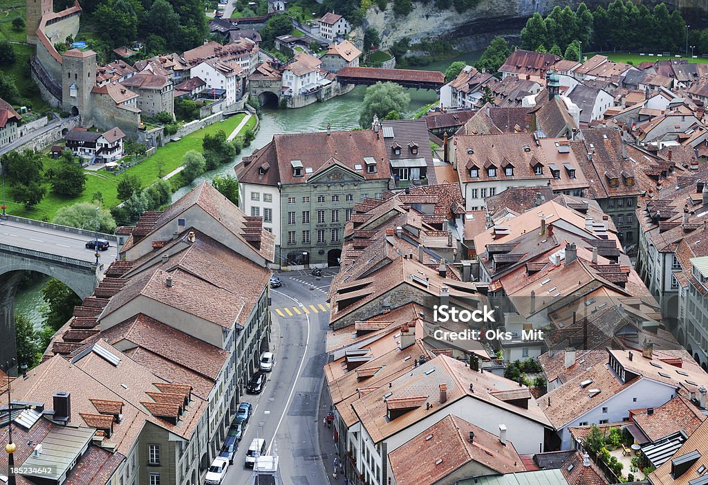 Vista de arriba de friburgo - Foto de stock de Cantón de Friburgo libre de derechos