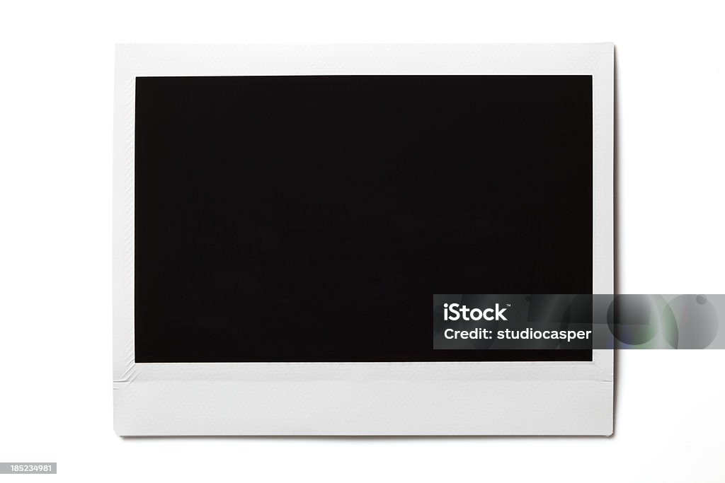 Blank  photo on white Blank photo isolated on white Background. Instant Camera Stock Photo
