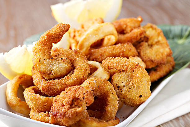 istock Fried calamari and shrimp 185235056