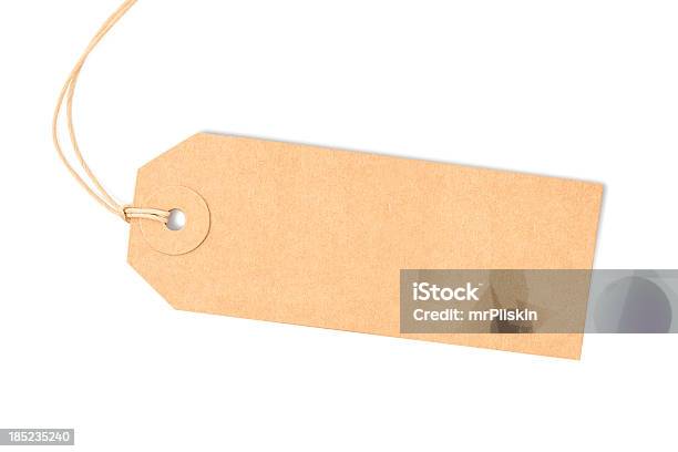 Brown Hello Label Brown Label Isolated On White Stock Photo - Download Image Now - Eyelet ...
