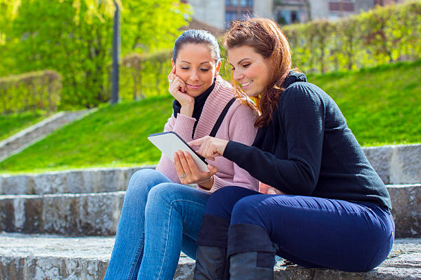 istock Best friends online with digital tablet 185236027