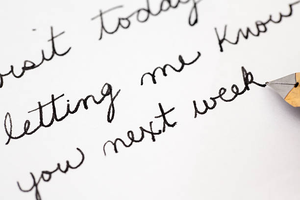 istock Writing a Letter with Fountain Pen 185236112