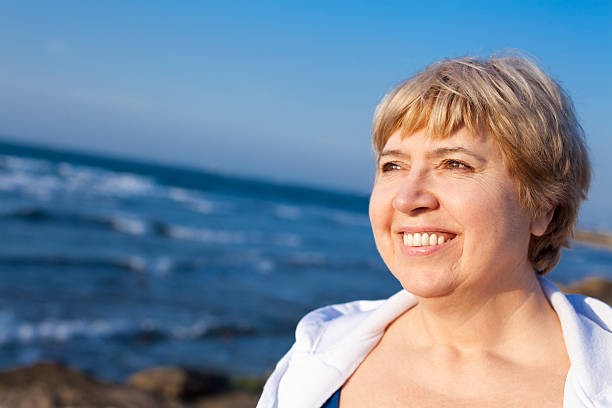 istock Mature Woman Happy And Laughing 185236162
