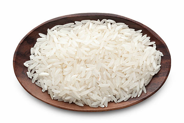 riso - clipping path rice white rice basmati rice foto e immagini stock