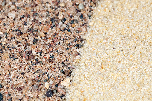 Frac Sand Macro Comparison  sand mine stock pictures, royalty-free photos & images