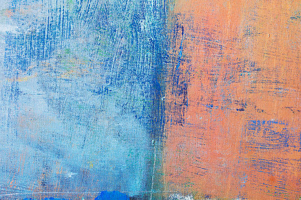 istock Abstract painted blue and orange art backgrounds. 185236956