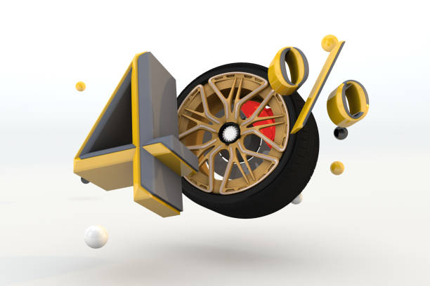 istock Car wheel sale with 40 percent off 1852370814