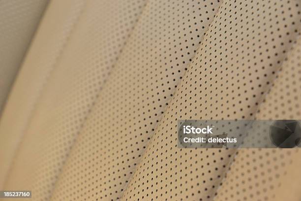 Perforated Beige Leather Stock Photo - Download Image Now - Beige, Close-up, Driver's Seat