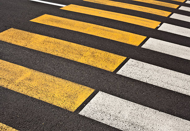 istock Yellow And White Pedestrian Crossing 185237262