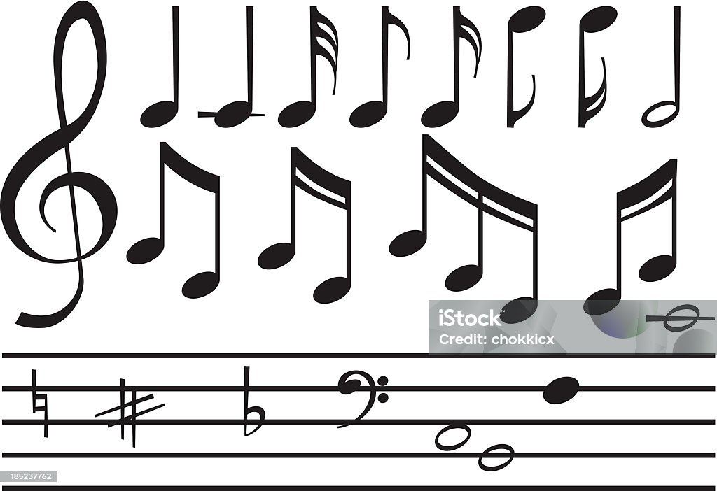 Notas de música - Royalty-free Nota Musical arte vetorial