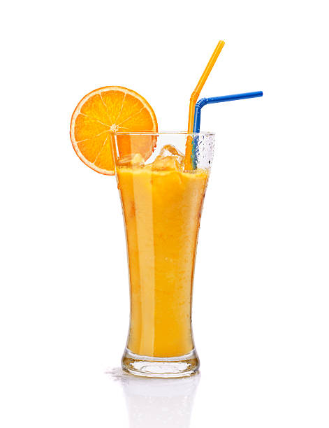 copo de suco de laranja fresco - orange smoothie imagens e fotografias de stock