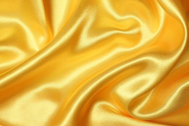 Yellow Silk Texture Stock Photo - Download Image Now - Yellow, Textile,  Satin - iStock