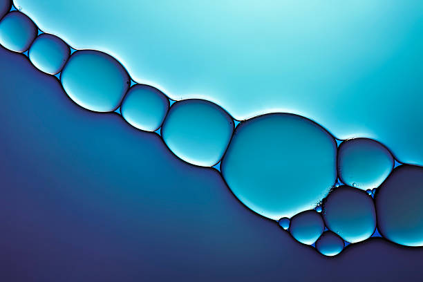 Oil & Water - Abstract Blue Macro Background