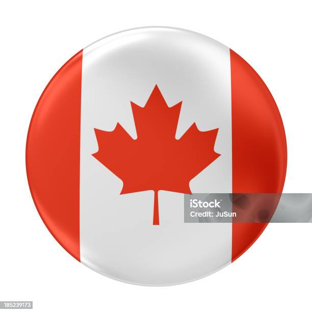 Tarjeta Con Bandera Canadiense Foto de stock y más banco de imágenes de Bandera - Bandera, Canadá, Círculo