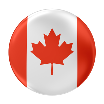 badge with canadian flag
