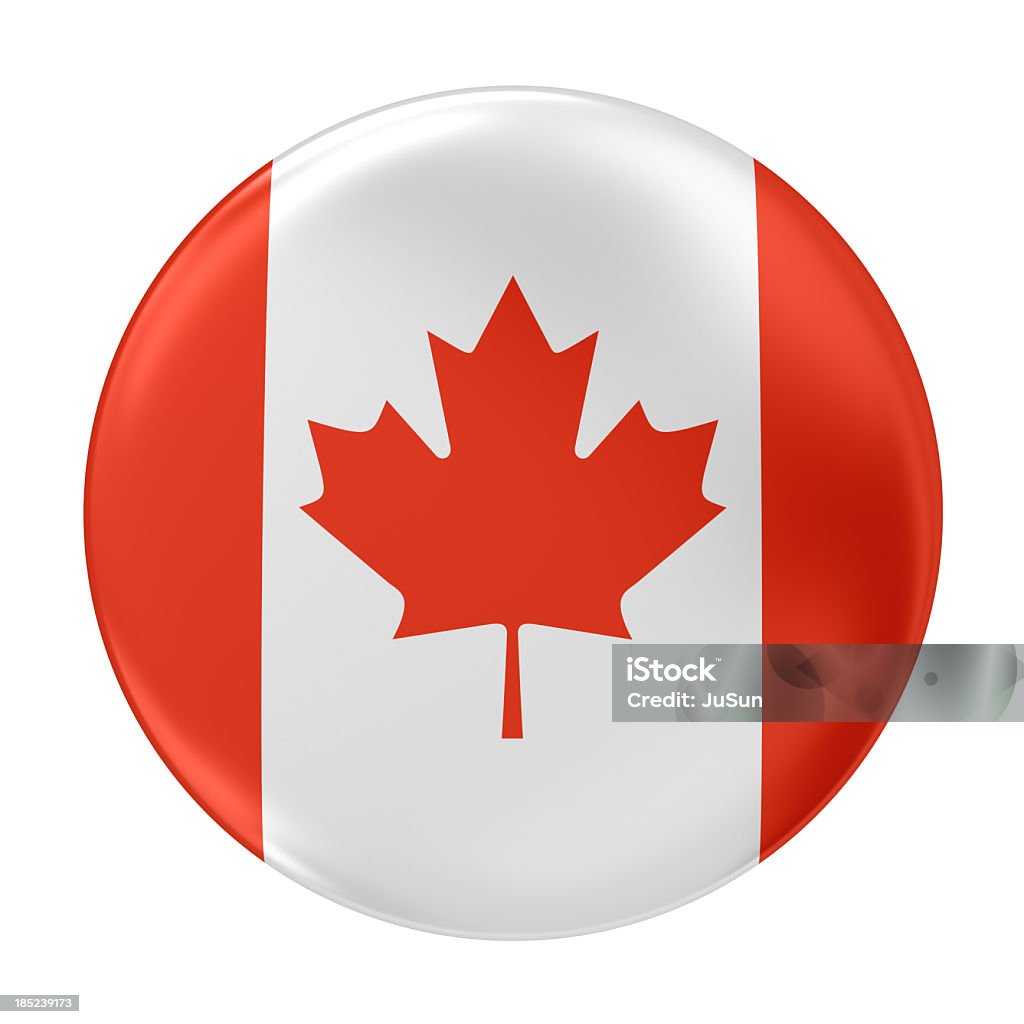 Identyfikator z Flaga Kanady - Zbiór zdjęć royalty-free (Flaga)