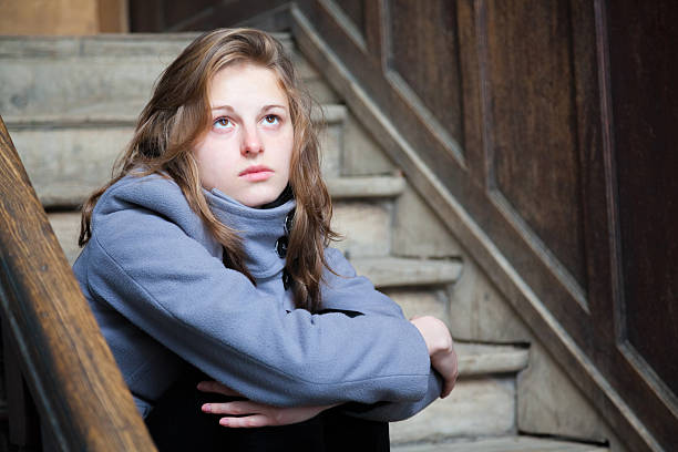 istock Young woman teenage sadness frustration problem 185239182