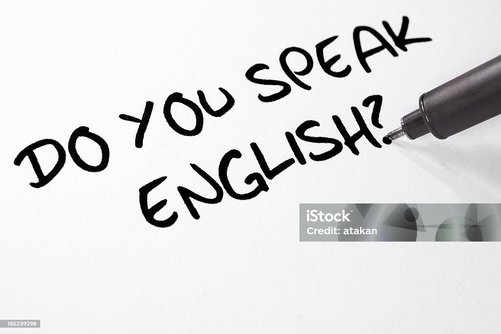 Gravação deseja falar inglês? - Royalty-free Língua inglesa Foto de stock