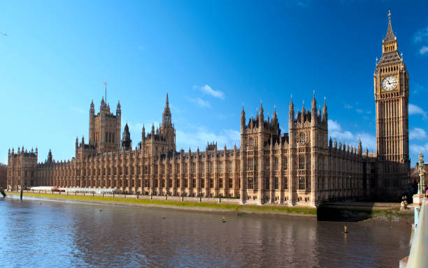 casas del parlamento, londres - abadía de westminster fotografías e imágenes de stock