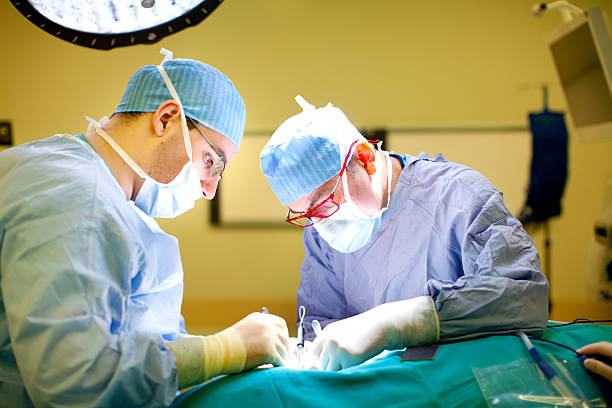 Doctors at surgery stock photo