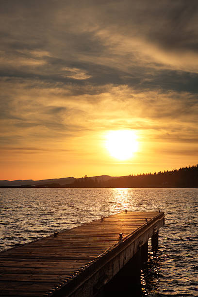 istock Boat Dock and Lake Front of Minnesota at Sunset Vt 185240225