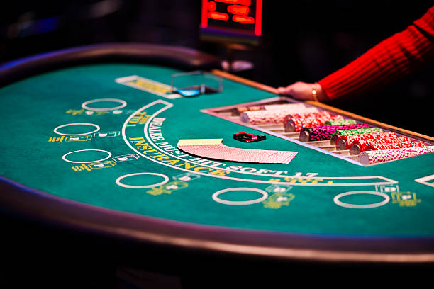 BlackJack Table stock photo