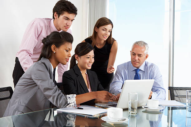 istock Group Of Business People Having Meeting 185240544