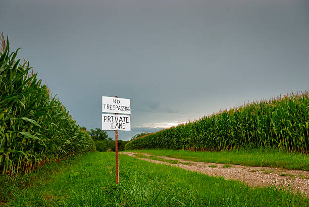 istock Private Lane No Tresspassing 185240644
