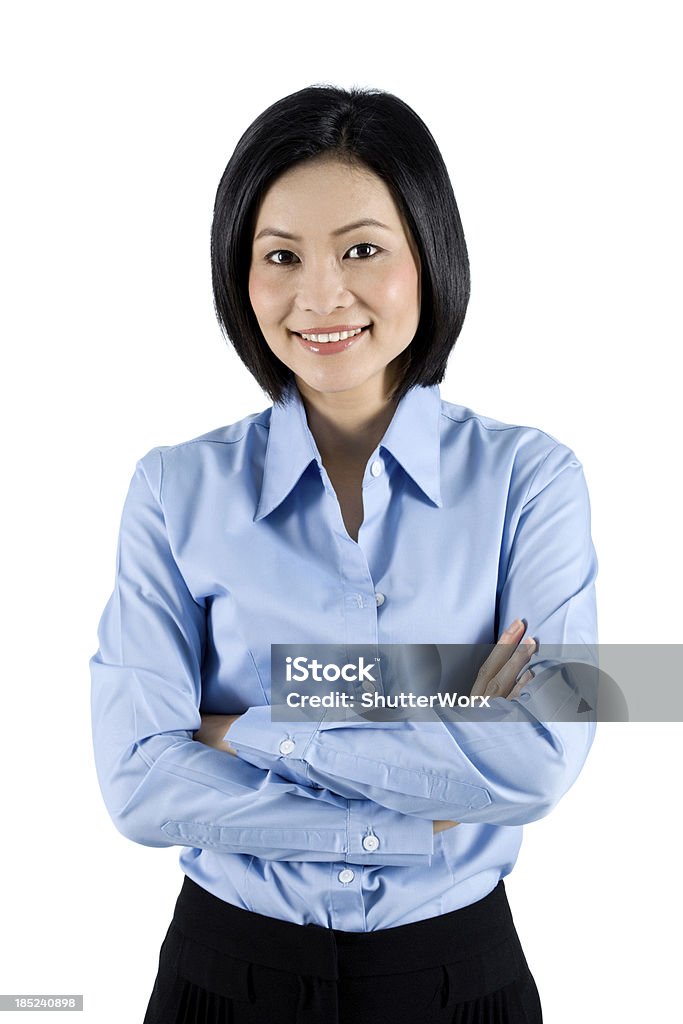 Casual Mulher de Negócios asiático - Royalty-free Azul Foto de stock
