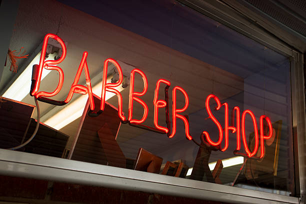istock Neon barbershop sign 185241001