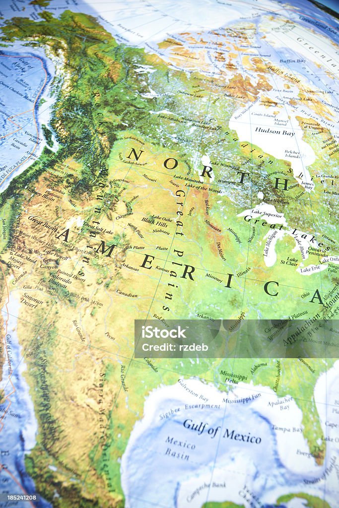 Mappa di Nord America - Foto stock royalty-free di Canada