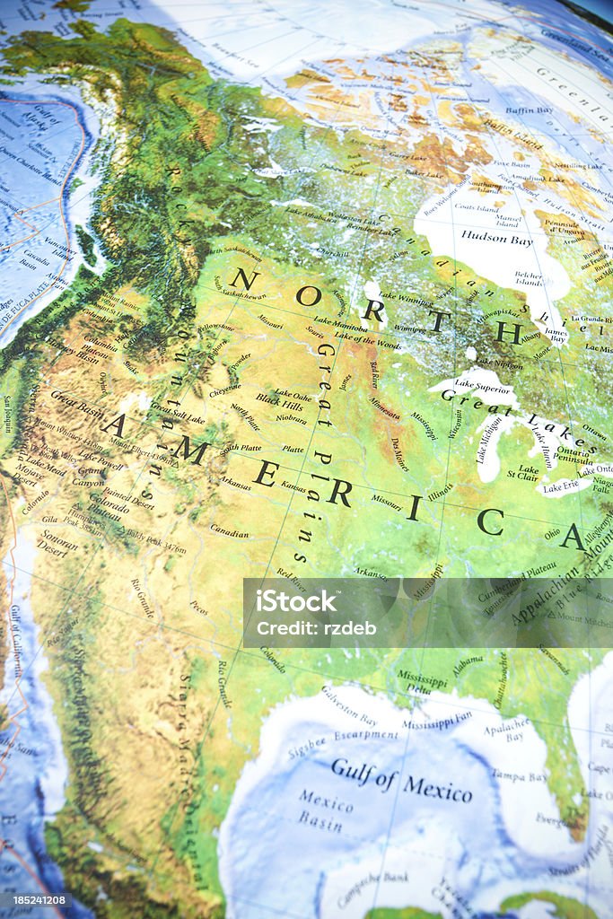 Mapa da América do Norte - Foto de stock de Canadá royalty-free