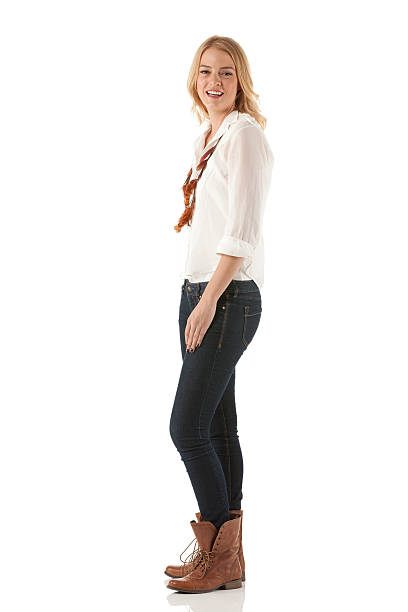 istock Profile of a beautiful woman standing 185241726