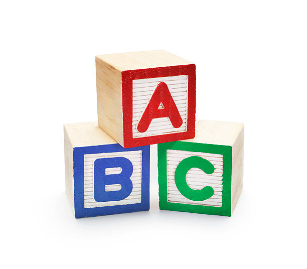 blocos fundamentais abc - alphabetical order block alphabet letter - fotografias e filmes do acervo