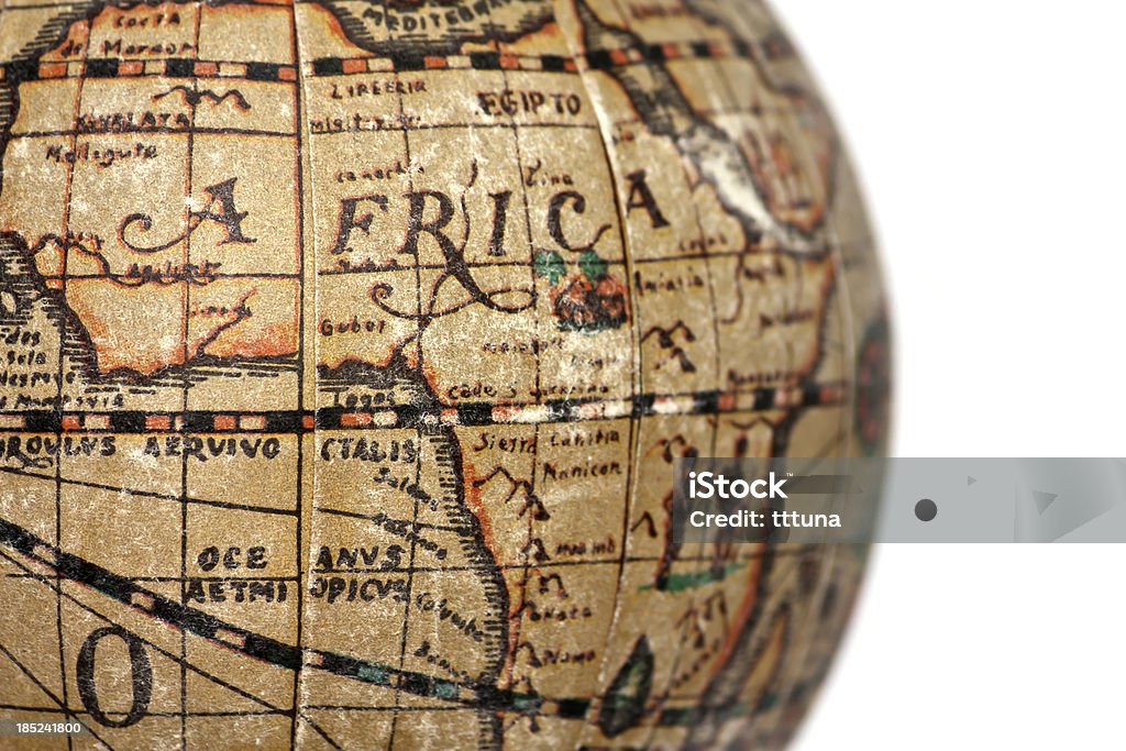 Antiguo mundo de África, abertura sobre fondo blanco - Foto de stock de Abraham Ortelius libre de derechos