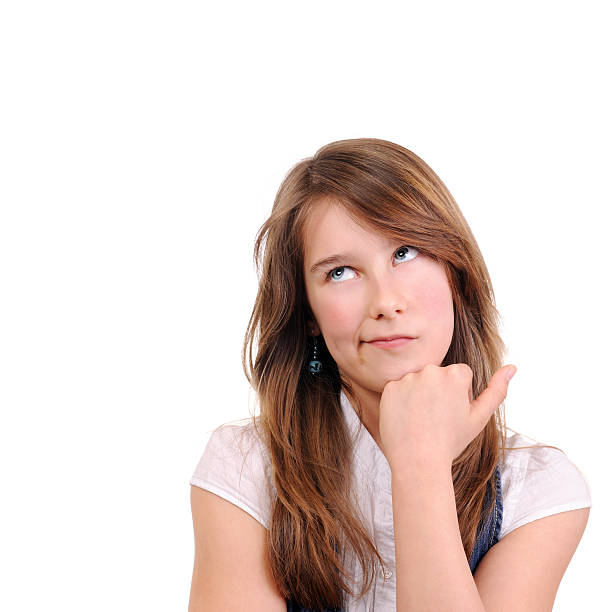 istock Confused Cute Young Girl 185242421