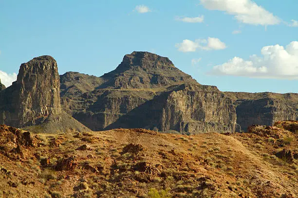 Desert cliffs in Parker Arizona.