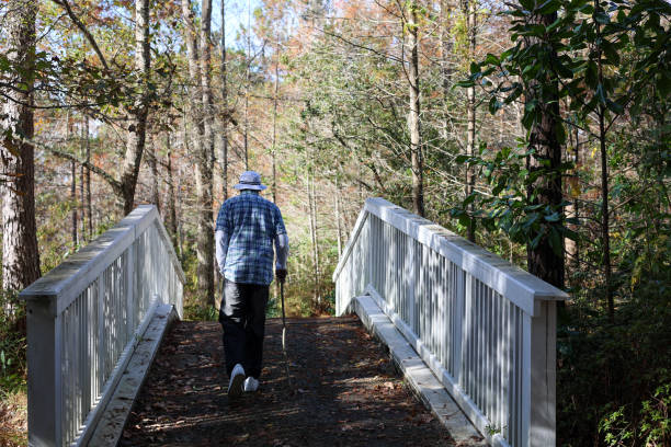 istock A portrait of a black man walking alone in the woods 1852425995