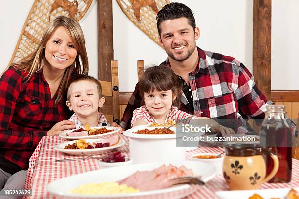 Family At Sugar Shack Stock Photo - Download Image Now - Adult, Bean, Bottle