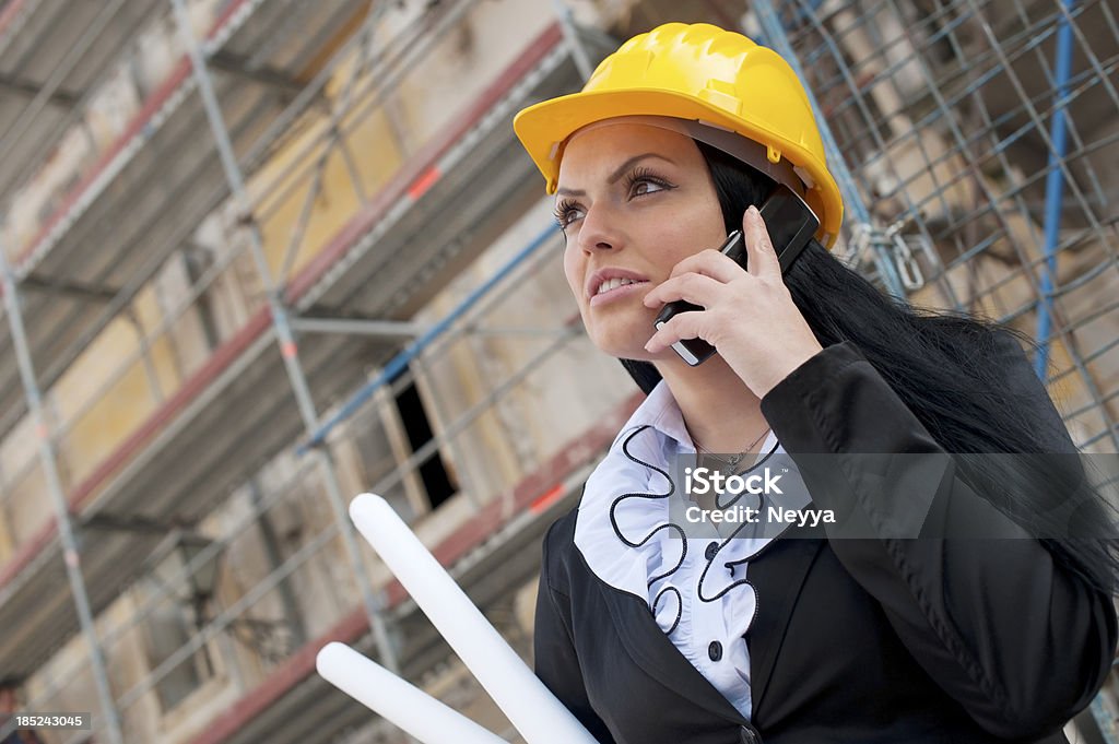 Mujer Ingeniero - Foto de stock de Accesorio de cabeza libre de derechos